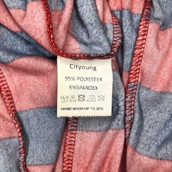 Dr. Seuss red/navy blue striped union onsie sz  small - Picture 4 of 6